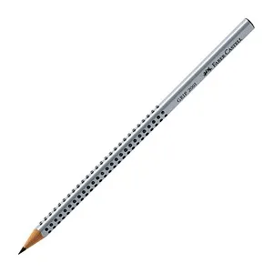 FABER-CASTELL GRIP 2001 Bleistift B silber, 1 St.