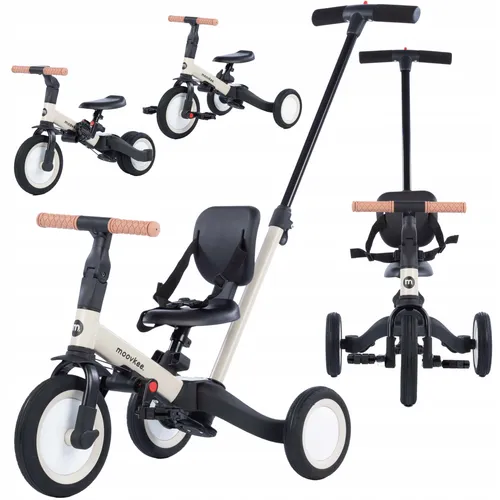 COIL Dreirad Lauflernrad 6-in-1 - Multifunktionales Dreirad/Laufrad für Kinder ab 12 Monaten, mit höhenverstellbarem Sattel aus Ökoleder und Gummirädern für sicheren Fahrspaß.