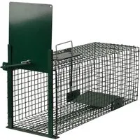 Moorland Lebendfalle Safe 5001 - Robuste Drahtfalle - Haustierabwehr & Wildtierabwehr – Wetterfeste Lebendfalle für Marder, Katzen und Ratten, extra tierfreundlich ohne scharfe Kanten und mit sicherem Transportgriff.