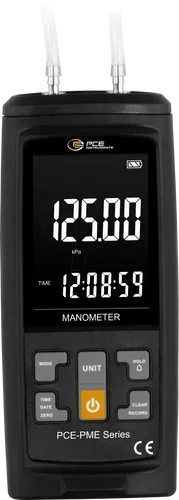 PCE PME 125 - Präzises Manometer für Druckmessungen - Windmesser & Anemometer mit 13 wählbaren Druckeinheiten, akustischem Alarm und Datenaufzeichnung. Ideal für präzise Differenzdruckmessungen in verschiedenen Anwendungen.