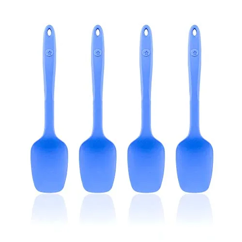 Kochblume Flexlöffel S 4er Set | Premium-Silikon, BPA-frei und hitzebeständig - Multifunktionaler Flexlöffel aus hochwertigem Silikon für Saucen, Servieren und Teigschaben. Hitzebeständig bis 230°, spülmaschinenfest und mit stabiler Edelstahlkern für langanhaltende Nutzung.