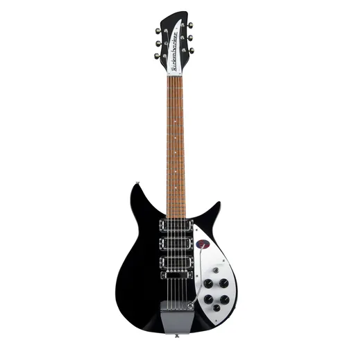 Rickenbacker Model 325C64 Jetglo E-Gitarre - Authentische Reproduktion der legendären 1964er E-Gitarre mit Semi-Hollow Korpus aus Ahorn. Ideal für Musiker, die den ikonischen Sound der 60er Jahre erleben möchten. Inklusive hochwertigem Koffer.