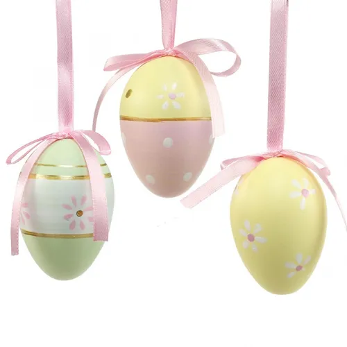 Ostereier zum Aufhängen für Osterstrauch und Frühlingsdeko, 6 Stück