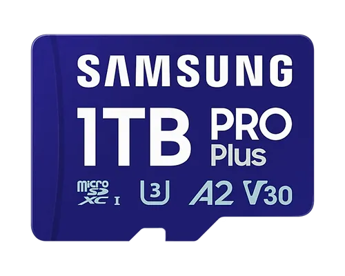 Samsung microSD PRO Plus (2024) mit USB-Adapter - 1 TB, hohe Geschwindigkeit und ideal für umfangreiche Datenspeicherung