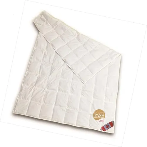 Canada Dreams Luxus Sommerbett Daunendecke 155x220 cm - Luxus Bettdecke aus 90% Daunen, anti-allergisch und milbenresistent. Pflegeleicht bei 60°C, für einen fluffigen Schlafkomfort im Sommer.