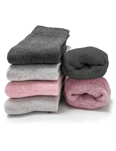 OCCULTO Kuschelsocken Damen - 6er Pack Smilla - Sportsocken mit weichem Frottè-Innenfutter, atmungsaktiv und ideal für kalte Wintertage. Genießen Sie Wärme und Komfort in jedem Schritt!