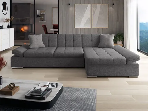 MIRJAN24 Ecksofa Montana Sale - Ecksofa in L-Form mit regulierbaren Armlehnen, ideal für individuellen Komfort im Wohnzimmer. Hochwertiger Webstoff und schnelle Lieferung in nur 5 Tagen!