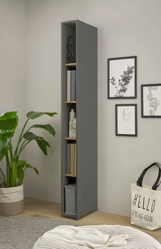 Aktenregal INOSIGN "CiTY/GiRON", grau (anthrazit) - Büroschränke mit 4 variabel einsetzbaren Einlegeböden, ideal für individuelles und modernes Wohnen. Melaminharzbeschichtet für einfache Pflege und Langlebigkeit.