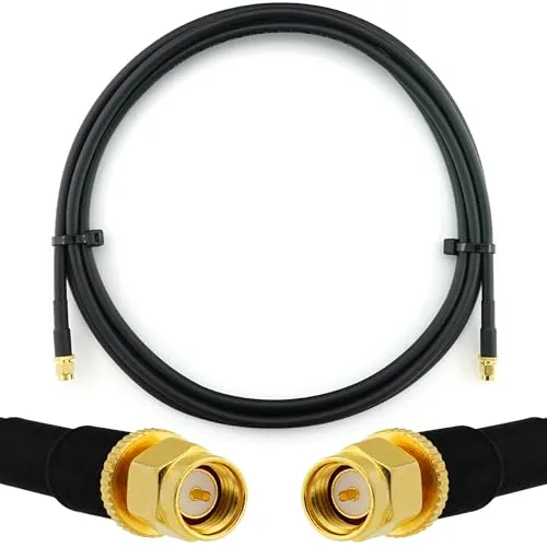 RANGEFUL SMA Stecker auf SMA Stecker 2m — HF-240 (LMR 240 Äquivalent) Verlängerung Antennenkabel — für WiFi RF Antenne GSM LTE 4G 5G 6G Router Signalverstärker Lora Ham CB Funk