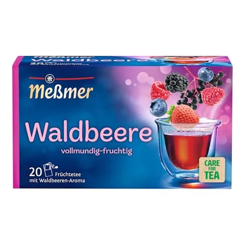 Meßmer Tee Waldbeere - Früchtetee mit Heidelbeer- und Holunder-Geschmack - Genießen Sie den fruchtigen Geschmack von Waldbeeren mit Meßmer Tee. Ideal für entspannende Momente, kommt in praktischen Teebeuteln.