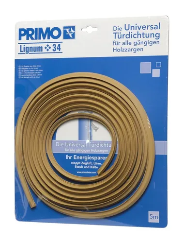 Primo Universal Dichtung Lignum 34 für Holzzarge 5 x 11-13 x 3-4 x 7 mm beige 5m