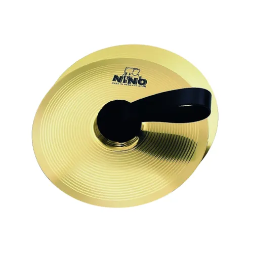 Meinl Marching Cymbal NINO-BR20 8" Brass - Becken, aus hochwertiger Messinglegierung, ideal für Marching Bands, inklusive Lederriemen und 30 Tage Geld-zurück-Garantie.