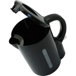 Wasserkocher schwarz und weiss 1,7 Liter 2200 W Reisekocher Kocher, Farbe:Schwarz - Schwarz