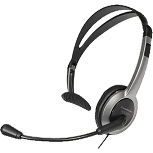Panasonic RP-TCA430E-S Headset für KX-TGxx Serie, Grau - Kopfhörer mit 2,5 mm Klinkenstecker, perfekt für die KX-TGxx Serie, bietet klaren Sound und hohen Tragekomfort für langen Gebrauch.