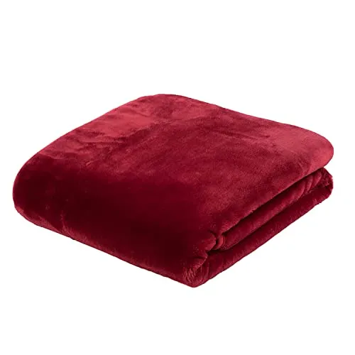 Gözze Premium Cashmere-Feeling Wohn- und Kuscheldecke - Rot, 130 x 170 cm - Bettdecken: Superweiche Decke (130 x 170 cm) mit erstklassiger Wärmespeicherung und feuchtigkeitsausgleichend, ideal zum Einkuscheln oder als dekorativer Überwurf.