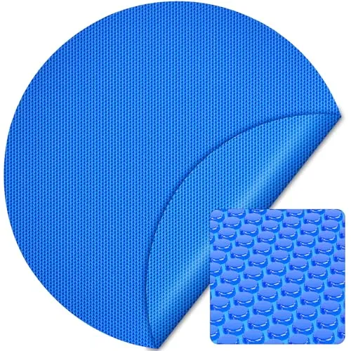 Wiltec Pool Solarfolie Ø 5 m - Effiziente Poolheizung - Solarabdeckung aus 400 µ starkem PE-Film, nutzt Sonnenenergie zur Wassererwärmung, verlängert die Badesaison und reduziert Energiekosten. Ideal für verschiedene Pooltypen.