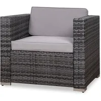 SVITA Loungeset LUGANO/CALIFORNIA - Wetterfestes Garten-Lounge-Set mit UV-beständigem Poly-Rattan und praktischem Stauraum, ideal für entspannte Stunden im Freien.