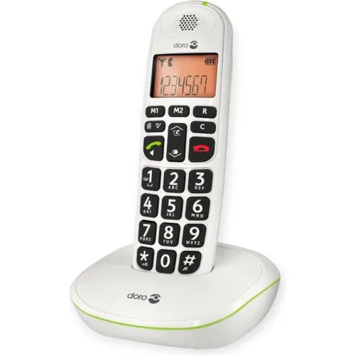 Doro PhoneEasy 100w Weiss (5541) - Benutzerfreundliches Festnetztelefon - Festnetztelefon mit großen Tasten und gut lesbarem Display, ideal für Senioren oder Menschen mit eingeschränkter Sehfähigkeit.
