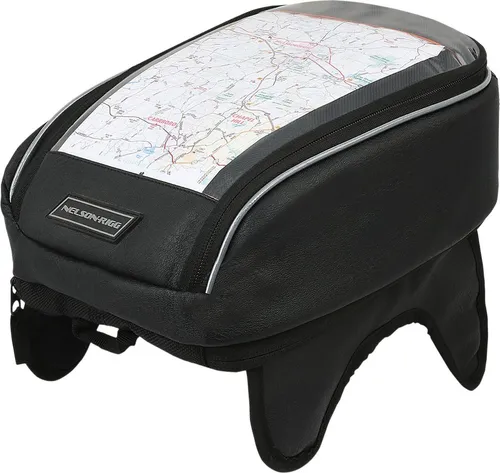 Nelson-Rigg Route 1 Journey Highway Cruiser Tanktasche - Motorradtasche aus UltraMax-Gewebe für höchste Lichtbeständigkeit, mit rutschfestem Boden und durchsichtiger Touchscreen-Tasche für GPS und Karten, ideal für Harley Davidson und andere Marken.
