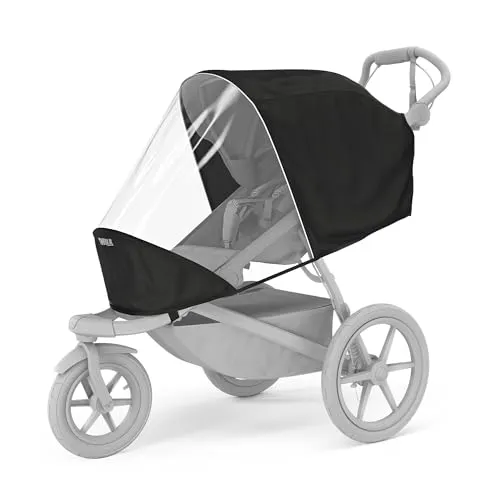 Thule Urban Glide 3 Rain Cover - Optimaler Wetterschutz für Kinder - Regen- & Windschutz für Kinderwagen, passgenau für besten Wetterschutz und einfache Installation. Schützt Dein Kind vor Regen und Wind, transparentes Material ermöglicht Ausblick.