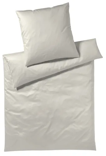 Elegante Bettwäsche Solid in Beige, 2-teilig - Bettwäsche aus hochwertigem Mako-Satin, mit praktischem Reißverschluss, ideal für stilvolle Schlafzimmer. Pflegeleicht und OEKO-TEX® zertifiziert.