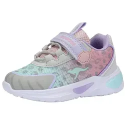 Kangaroos Sneakers "K-SLG Kauai EV" in Grau - Größe 26 - Bequeme Sneakers mit atmungsaktivem Mesh-Obermaterial und Klettverschluss für einfaches Anziehen. Ideal für aktive Kinder mit optimalem Sitz durch Stretch-Einlassungen.