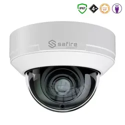 SAFIRE SMART 4MP Dome-Kamera mit Motorzoom - Überwachungskamera mit 4MP Auflösung, Nachtsicht und IP67 Schutz für den Innen- und Außeneinsatz. Ideal für Sicherheit durch KI-Objekterkennung und Bewegungserkennung.