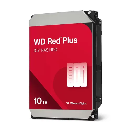 WD Red Plus interne Festplatte NAS 10 TB - Optimale NAS-Leistung mit 256 MB Cache, energieeffizient und ideal für RAID-Umgebungen
