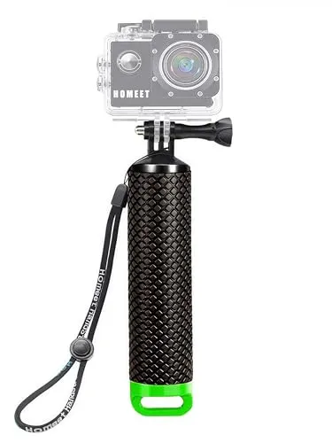 Homeet Schwimmer Handgriff Schwimmender Hand Grip Unterwasser Handstick Monopod Pole Selfie Stick Ergonomisch für Action Kameras 【Grün】