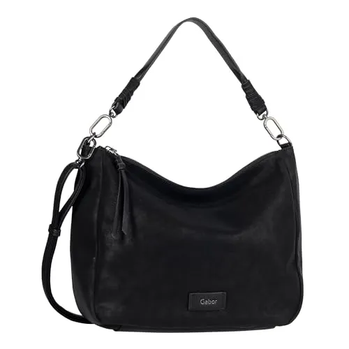 Gabor Beuteltasche Lida Schwarz, Hobo Bag L - Handtaschen mit elegantem Design, abnehmbaren Schulterriemen und praktischem Stauraum für den Alltag. Ideal für modebewusste Frauen, die Funktionalität und Stil schätzen.