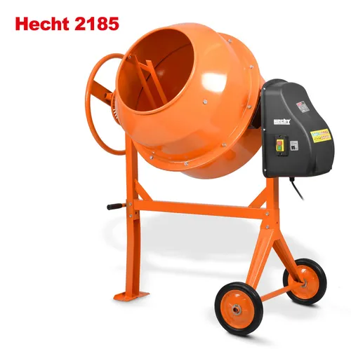 Hecht Betonmischer mit Fahrgestell 180 Liter - Betonmischer mit 850 Watt Elektromotor und 230 V Stromversorgung, ideal für Bauprojekte mit hohem Fassungsvermögen und einfacher Mobilität dank Fahrgestell.