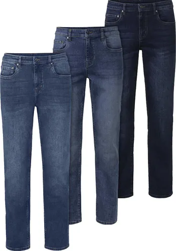 Stone Rich 5-Pocket-Jeans (Spar-Set, 3er-Pack) Größe 48 - Strapazierfähige 5-Pocket-Jeans aus hochwertigem Denim-Stretch-Gewebe mit dehnbarem Komfortbund für optimalen Tragekomfort und moderne Passform.