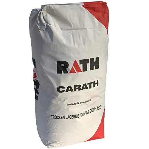 Carath 37 D Feuerbeton 25 kg - Hochtemperaturbeständig - Feuerbeton für Kamin- & Ofenversiegelungen, hitzebeständig bis 1300°C, ideal für Öfen und Grillstellen, einfach mit Wasser anmischen und verarbeiten.