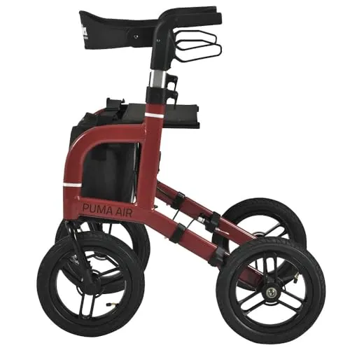 Mobilex Puma Air Outdoor Rollator rot - Der Mobilex Puma Air Outdoor Rollator in Rot bietet optimale Unterstützung für aktive Nutzer. Mit robustem Design und leichtem Gewicht ideal für Ausflüge und den Alltag.