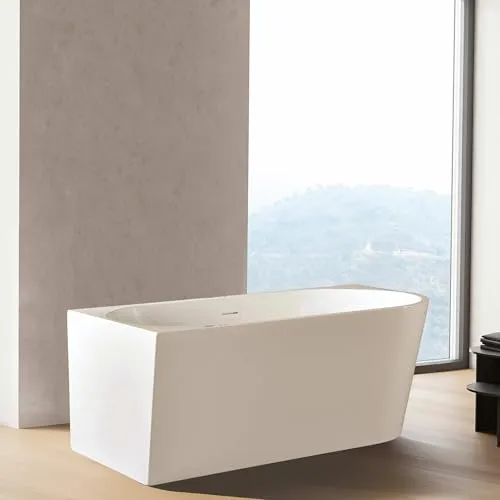 Belvit Halbfreistehende Eckbadewanne 170 x 78 cm links - Kompakte Eckbadewanne in modernem Design, ideal für kleine Bäder. Mit integriertem Klickablauf für einfache Bedienung und pflegeleichtem Acryl, das das Wasser länger warm hält.