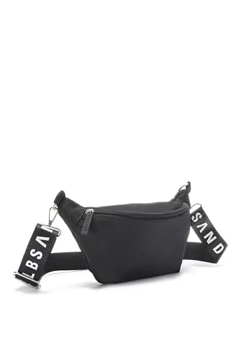 Elbsand Damen Bauchtasche Größe - Veganer Gürteltasche mit praktischen Innentaschen, abnehmbarem Schulterriemen und Logo-Print. Ideal für jeden Anlass, bietet Stauraum für Handy und Portemonnaie - perfekt für Urlaube und Stadtbummel.