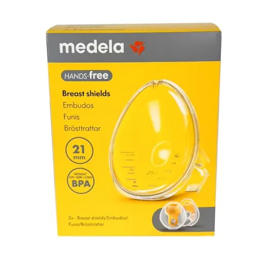 Medela Embudos Manos Libres de, 2 Embudos, sin BPA, Accesorios para Extractores Manos Libres de, Accesorios para Copas de Recogida de Leche Manos Libres