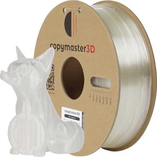 Copymaster3D PLA Filament for 3D Printer, 1.75 mm, Transparent (PLA, 1.75 mm, 1000 g, Transparent) (12359)