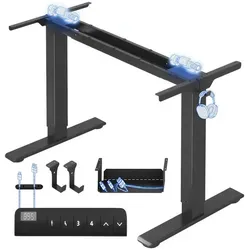 FlexiSpot E1 Pro Höhenverstellbarer Schreibtisch - Zubehör für Möbel, Doppelmotor für stabile Höhenverstellung bis 100 kg Tragkraft, 4 Speicherfunktionen und geräuscharme Anpassung für ein optimales Nutzungserlebnis.