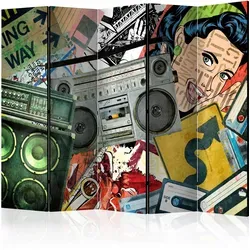 Paravent Graffiti Girl II Multicolor