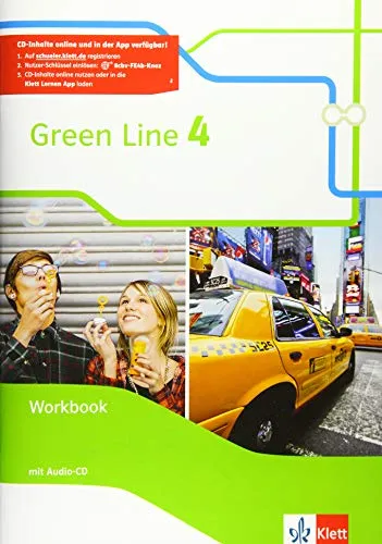 Green Line 4: Workbook mit Audios Klasse 8: Audios nach Registrierung online auf der Klett-Verlagshomepage oder in der Klett Lernen App nutzbar. (Green Line. Bundesausgabe ab 2014)