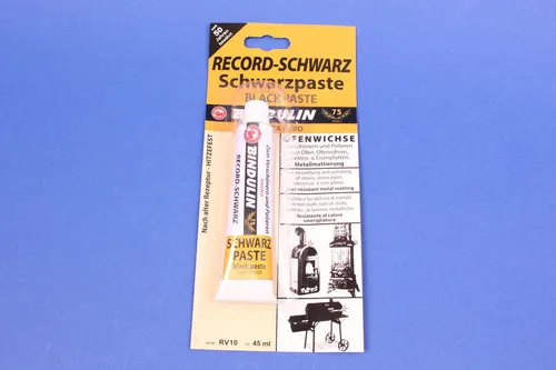 Bindulin Ofenschwärze 'Schwarz-Paste' 45 g - Hitzebeständige Metallmattierung - Sonstiges Kaminzubehör, ideal zum Polieren und Verschönern von Öfen und Metalloberflächen, schützt vor Rost und verleiht einen glänzenden Look.