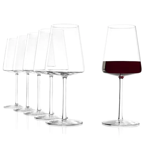 Rotweinglas Power - Stölzle Lausitz, 520 ml (6 Stk) - Elegante Rotweingläser aus Kristallglas mit 520 ml Volumen. Die klare Linienführung und der breite Kelchboden maximieren die Aromenentfaltung, ideal für Weinliebhaber.