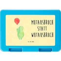 Mr. & Mrs. Panda Brotdose Schildkröte Luftballon - Gelb Pastell - Geschenk, Snackbox, Schildkröten, Brotzeitbox, Motivationsspruch, Motivation, J... - Gelb