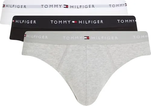 Tommy Hilfiger Slip "3P BRIEF DTM" - Slips & Strings, Packung mit 3 Stück, komfortabler Logo-Elastikbund für optimalen Sitz und Style.