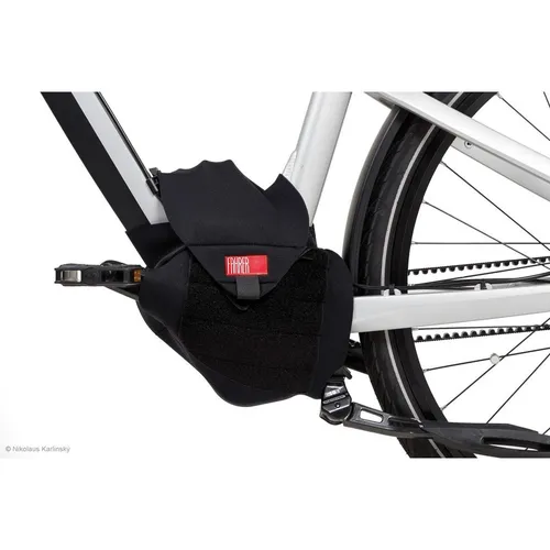 FAHRER E-Bike Motor Cover Premium - Schutzhülle für Mittelmotoren - Fahrradkoffer & Fahrradtransporttaschen, schützt E-Bike Mittelmotor vor Spritzwasser und ermöglicht eine einfache Montage mit Klettverschluss.