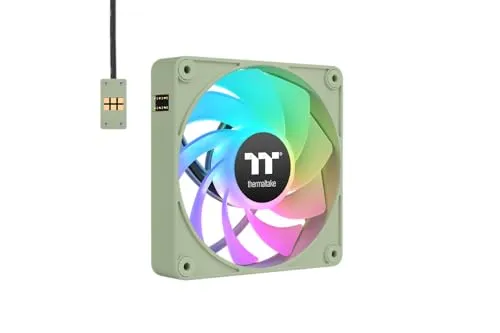 Thermaltake CT140 EX Reverse Fan Matcha Green 3er Pack - Gehäuselüfter mit ARGB-Synchronisation, ideal für kreative RGB-Beleuchtung und verbesserte Kühlung in PC-Systemen.