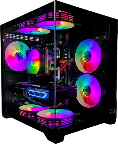 Gaming PC PHANTOM BLACK - NVIDIA RTX 3050, 32GB RAM, 500GB SSD, RGB Lüfter - PC-Systeme mit Intel 10 Core, ideal für Gaming und kreative Anwendungen. Beeindruckende RGB-Beleuchtung, leistungsstarker Prozessor und Grafikkarte für aktuelle Spiele in hoher Qualität.
