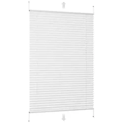 Sekey Plissee Sonnenschutzrollo ohne Bohren Verspannt Blickdicht Lichtschutz, blickdicht, Klemmfix, Verspannt Jalousie Rollos für Fenster / Tür weiß 60 cm x 200 cm