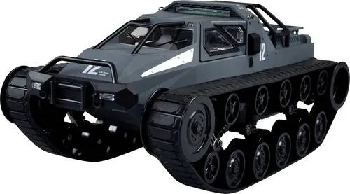 Amewi neu Grau, Blau 1:12 RC Modellauto - Elektro Ketten-Driftfahrzeug RtR 2,4 GHz, extrem geländefähig mit gefedertem Kettenfahrwerk und Gummiketten